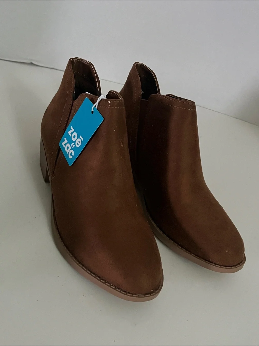 Zack & Zoey Chocolate Brown Suede Ankle Boots for Kids